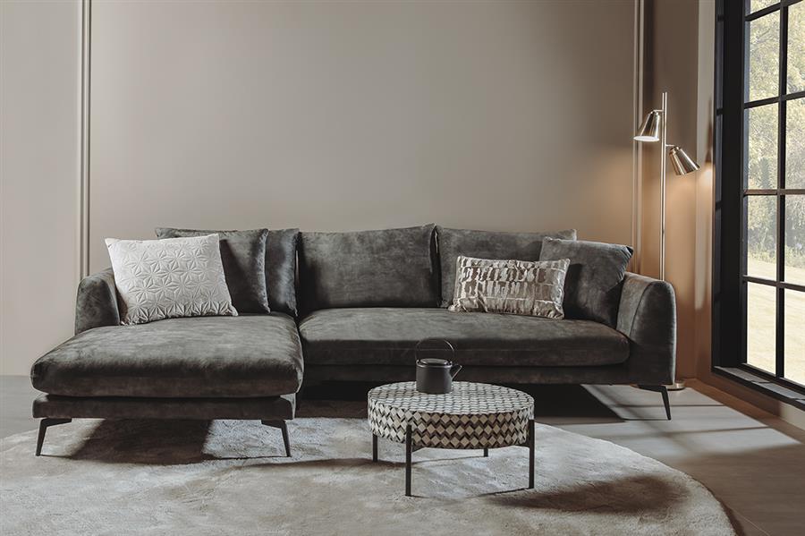 Tower Living Hoekbank Nottingham – 2,5-Zits met Chaise Longue Links – Adore Stof